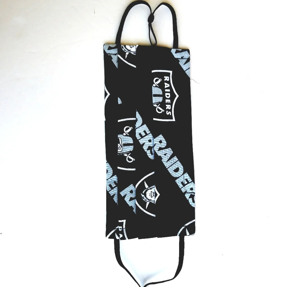Hand Crafted Face Mask Adult Black/Gray Raiders Face Mask (Unisex) Raiders